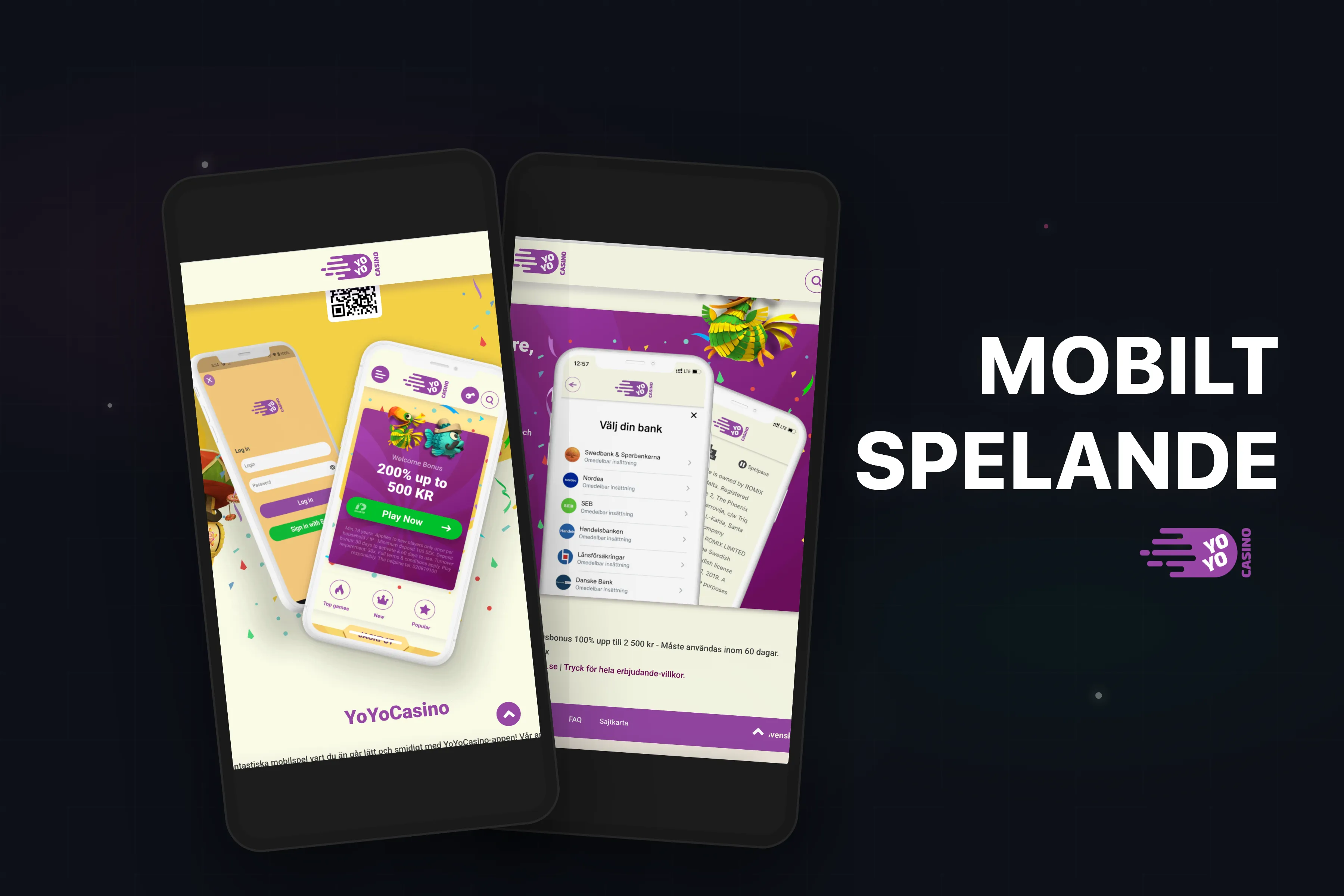 Yoyo Casino mobilapp för Android och iOS.