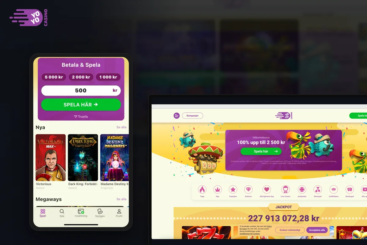 Yoyo Casino — spelautomater, live casino och välkomstbonus för svenska spelare.