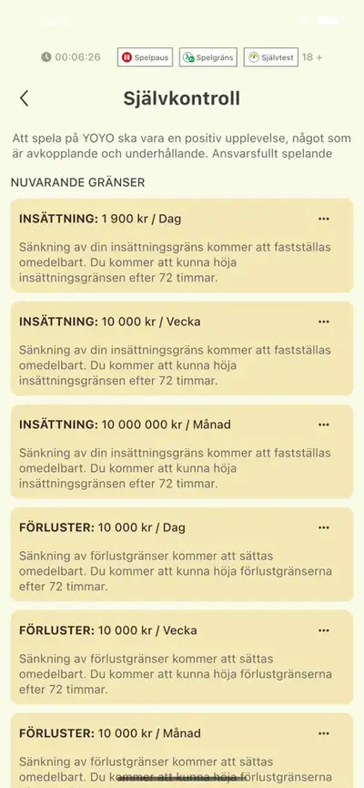Turneringar på Yoyo Casino.